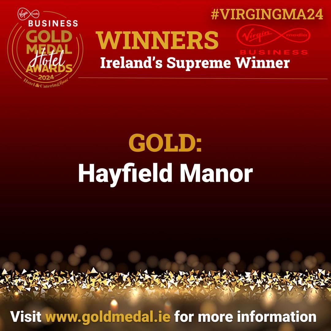 Hotel&CateringReview (@hc_review) on Twitter photo We are delighted to announce Ireland's Supreme Winner sponsored by <a href="/VMBusinessIE/">Virgin Media Business Ireland</a>
<a href="/HayfieldManor/">Hayfield Manor Hotel</a>
Click here to see full list of winners buff.ly/4jqoZJJ
#VIRGINGMA24 We are delighted to announce Ireland's Supreme Winner sponsored by <a href="/VMBusinessIE/">Virgin Media Business Ireland</a>
<a href="/HayfieldManor/">Hayfield Manor Hotel</a>
Click here to see full list of winners buff.ly/4jqoZJJ
#VIRGINGMA24