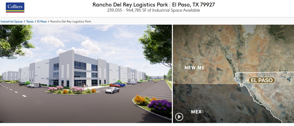 Rancho Del Rey Logistics Park in El Paso TX! 

Building # 1 237,000 next to <a href="/BoschGlobal/">BoschGlobal</a> 
Building # 2 241,800 SQ FT Available Feb 2025. 
Building # 3 483,900 SQ FT Available Q2 2025. 
#CausaSui
#BorderIndustrialAdvisor
#IndustrialRealEstate
#elpasotx