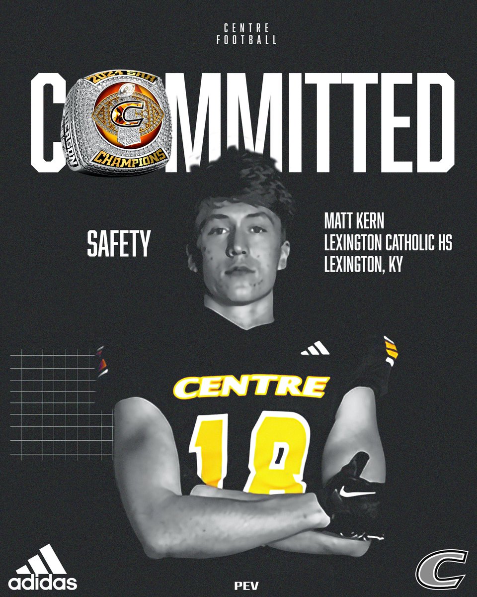 Matthew Kern (@mkern41031) on Twitter photo Thank you to my family, coaches, and teammates who have supported me throughout my football journey. I’m excited and honored to announce that I am committed to <a href="/CentreFootball/">Centre College Football</a> to continue my academic and athletic career. <a href="/CoachAndyFrye/">Andy Frye</a> <a href="/N_Baisch42/">Nick Baisch</a> <a href="/LexCathFootball/">Knights Football</a> Thank you to my family, coaches, and teammates who have supported me throughout my football journey. I’m excited and honored to announce that I am committed to <a href="/CentreFootball/">Centre College Football</a> to continue my academic and athletic career. <a href="/CoachAndyFrye/">Andy Frye</a> <a href="/N_Baisch42/">Nick Baisch</a> <a href="/LexCathFootball/">Knights Football</a>