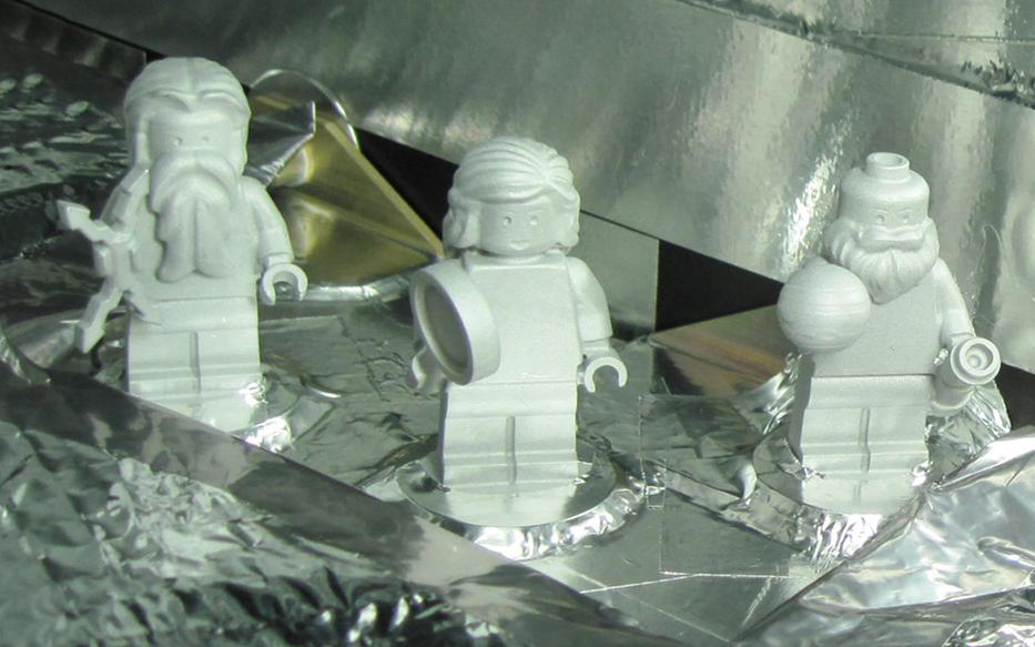 NASASolarSystem's tweet photo. The LEGO minifigures that have the best view in the solar system are the three that are riding aboard the #JunoMission spacecraft, which at this very moment is completing another close flyby of Jupiter. https://t.co/2VGPUfnRF5 https://t.co/Eyv1aodUtg