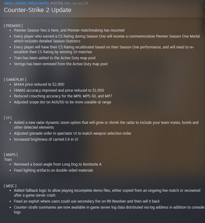 VideoPower_cs's tweet image. CS2 Update has been Published.

#cs2 #cs2news #cs2update