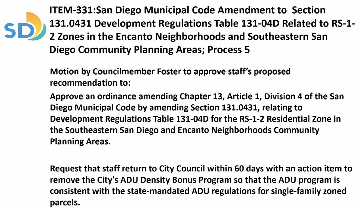 YIMBYDemsSD's tweet photo. 🚨A city councilmember has introduced a motion to remove San Diego's ADU Density Bonus program. 

This program has produced at least 239 homes between 2021 and 2023. Half are restricted as affordable homes. https://t.co/Nml4llS4YQ