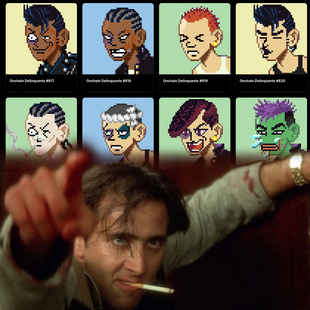 These are Onchain Delinquents! And for me they are a symbol of my individuality, and my belief... in personal freedom.

Mint: indelible.xyz/mint/facet/0x1…
Marketplace: facetnft.com/collection/onc…