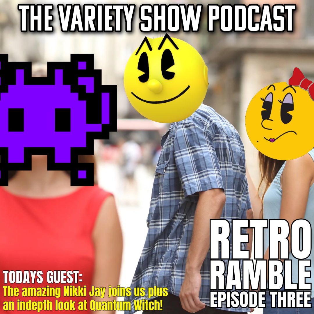 _varietyshowpod's tweet image. #RetroRamble out in your feed shortly!! This bonus episode we talk with the amazing Nikki Jay about more than just memories of games. Make sure you check out the future award winning game #QuantumWitch!!