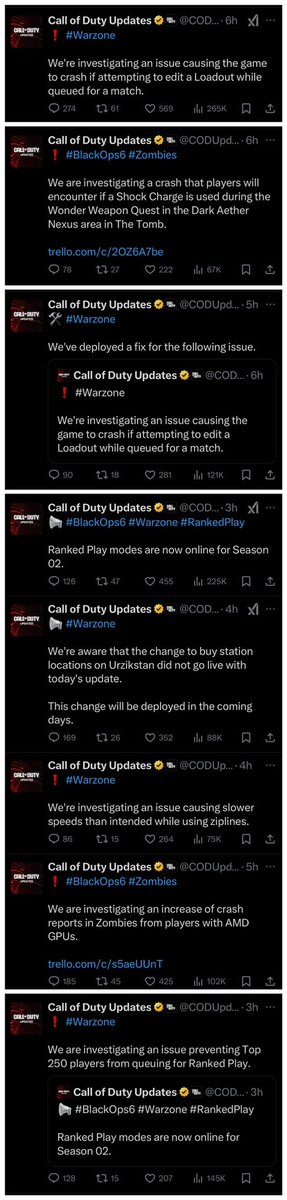 shaunBens's tweet photo. No multibillion dollar company should ever be riddled with this many issues on update day. .@Activision .@CoD you guys do know there is an entire career path for individuals called, QUALITY ASSURANCE ANALYST! Hire some! Actually, just replace your entire dev team with just QA. https://t.co/VO8F3fpv2C