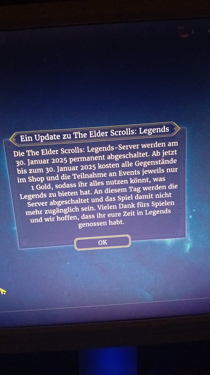 ardyanowitsch's tweet photo. Come on, @bethesda 

At least give us the option to play the game offline after the shutdown of the servers, or allow the community to continue it. I don't want that game to be totally gone. https://t.co/jQjQi3rZFM