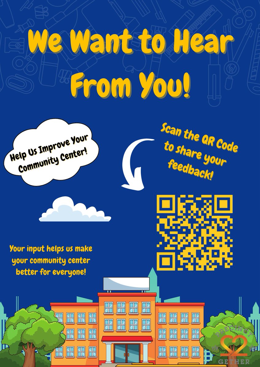 📣 We Want to Hear from YOU!

Your feedback helps us improve Precinct2gether Community Centers for everyone. Seniors, families, and community members—tell us what matters to you!

📲 Scan the QR code or go to our bio!

#CommunitySurvey #Houston