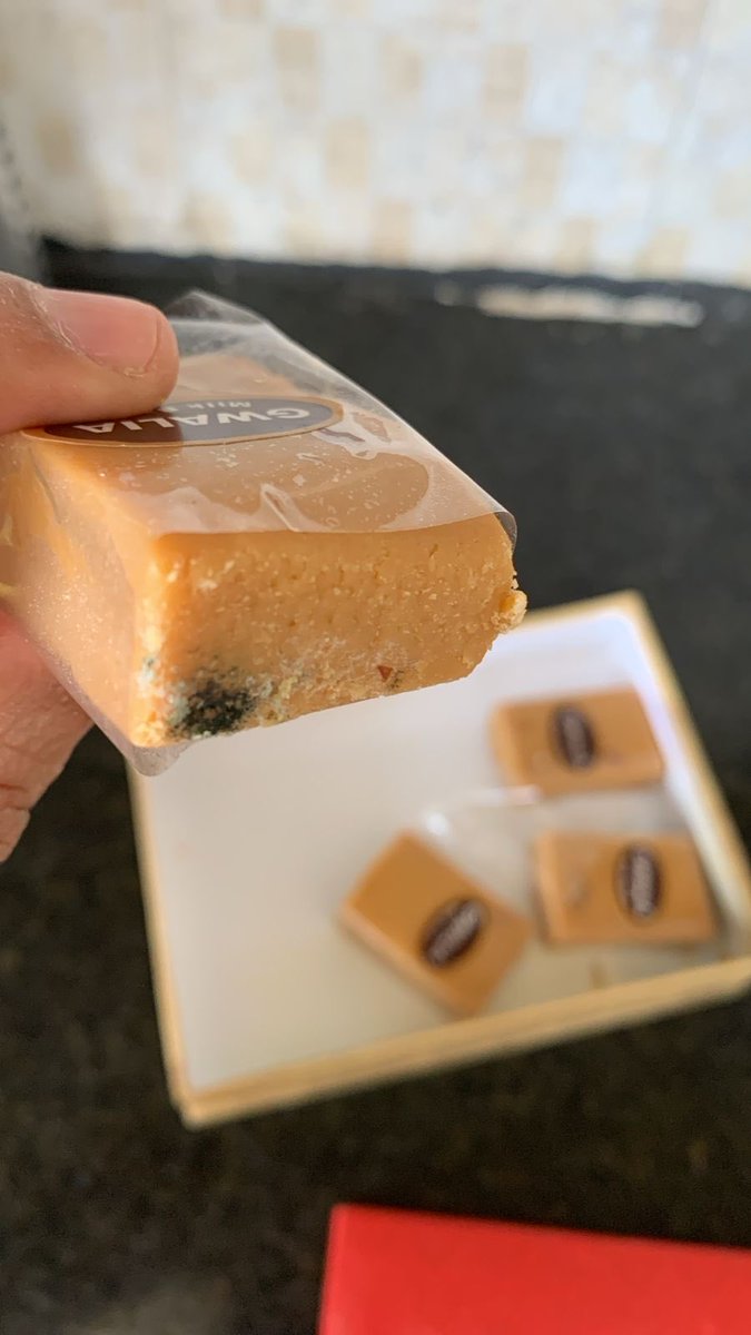 sdevareddy's tweet image. This was bought last night from a famous sweet shop in Ahmedabad and fungus is growing in what is packed inside !