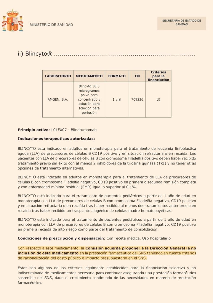 LaMadreDeSatan's tweet photo. Blinatumomab está aprobado desde 2015 por la EMA para  Leucemia Linfoblastica Aguda. 200 casos al año en España. El Ministerio se niega a aprobarlo por su impacto presupuestario: unos 120.000 € cada uno, total 24 millones de euros. Justo lo que vamos a regalar a Hamas. https://t.co/G0xbP7uCOO