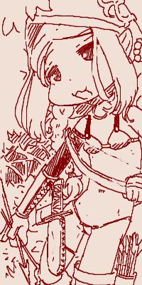 「ちかごろのらくがき3せくしーエルフ戦士 」|うちうのイラスト
