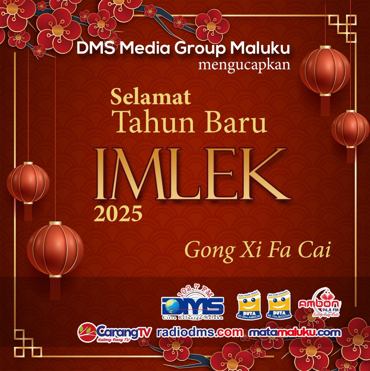 Selamat Tahun Baru Imlek 2025. Semoga Tahun ini membawa Kemakmuran, Kebahagiaan, dan Kesuksesan. Gong Xi Fa Cai! 🙏
