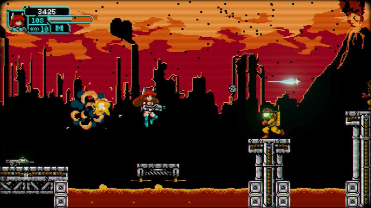 Did anyone ask for a cute topless warrior always ready for action? #indiegame #indiedev #hentai #retrogames