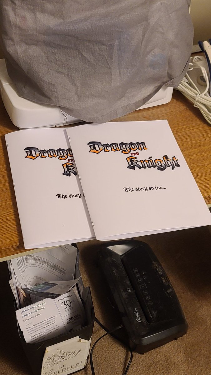 DDelaubenfels's tweet image. The #printerpaper I wanted for #printing the #dragonandknight #comic #pages finally made it. Time for more #testing.