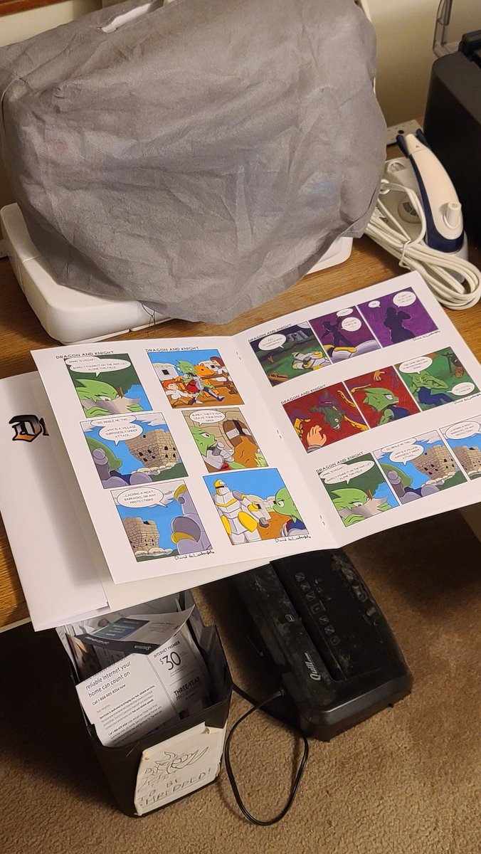 DDelaubenfels's tweet image. The #printerpaper I wanted for #printing the #dragonandknight #comic #pages finally made it. Time for more #testing.