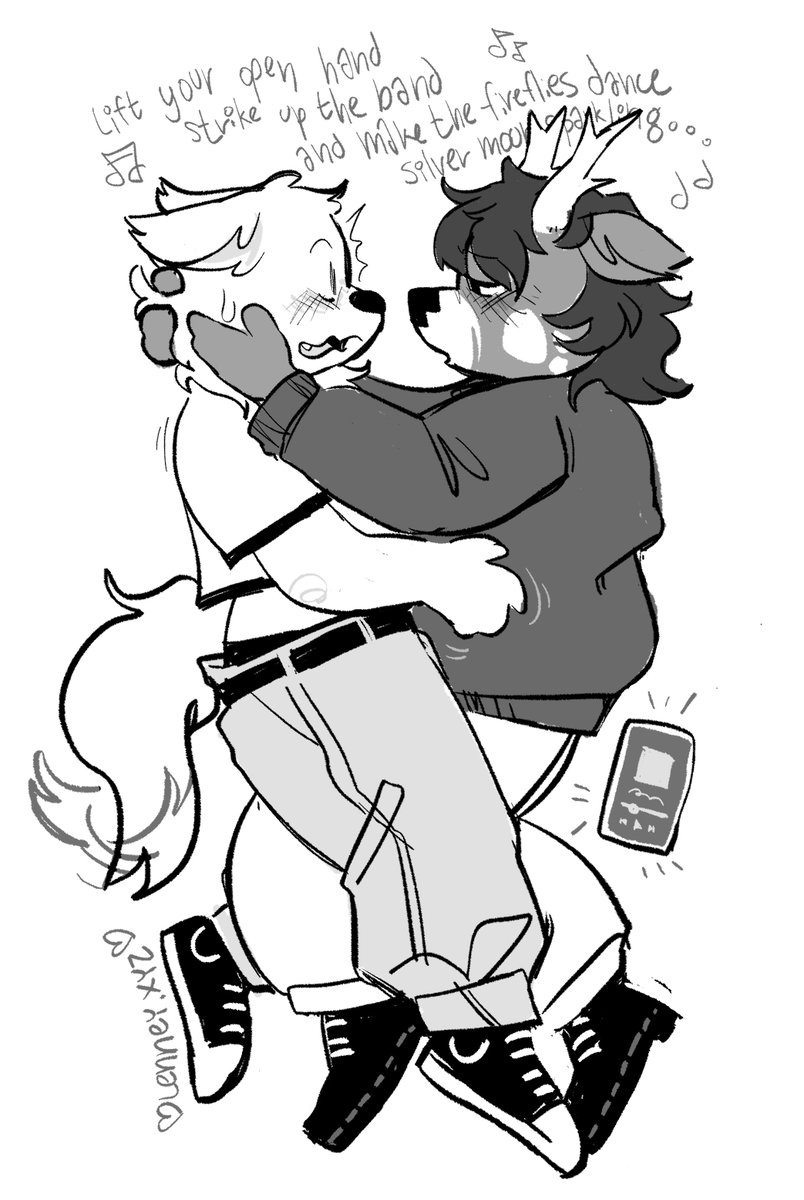 lenn_ey's tweet photo. swing swing, swing the spinning step... 

( fanart for @FreonCat 's normalsville :3 ) https://t.co/kvNJBsfQzB