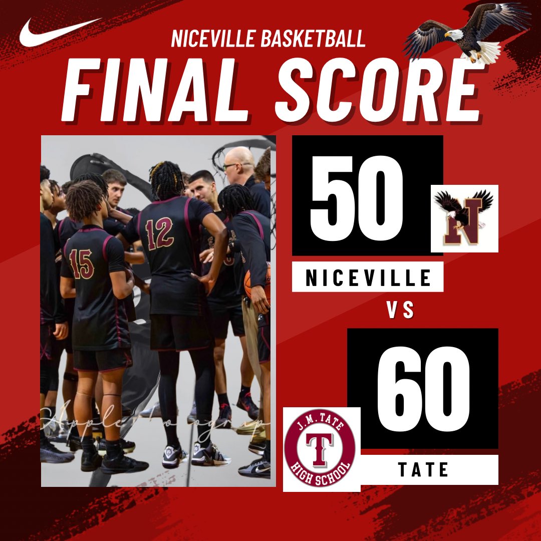Eagles lose a tough one at Tate tonight. On to the next…tomorrow at Pace. 🦅🦅🦅