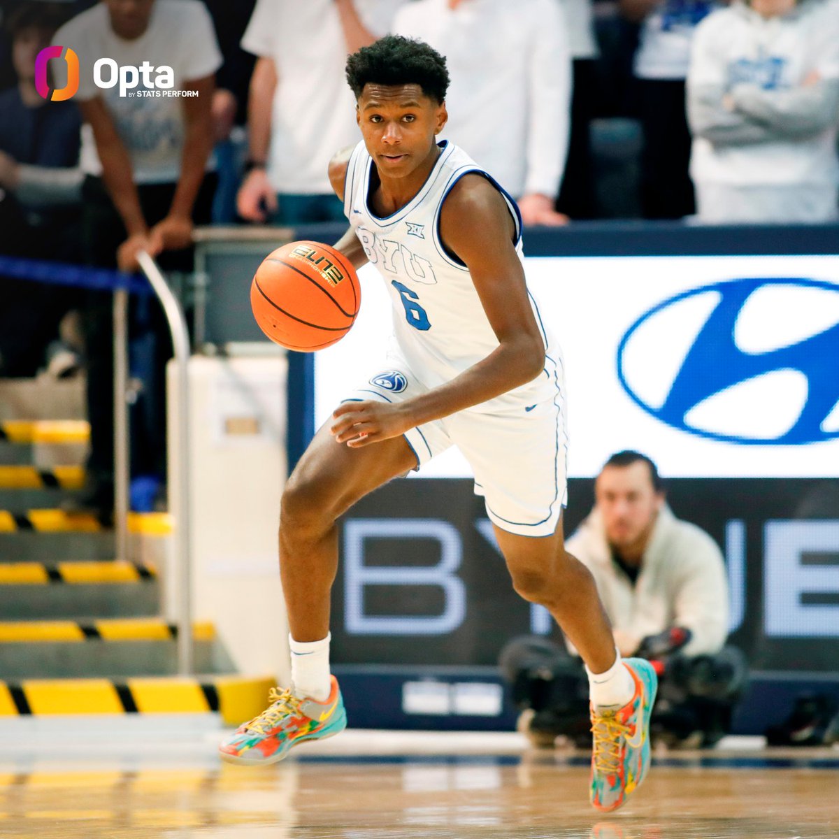 OptaSTATS's tweet image. Kanon Catchings of @BYUMBB is the only Division I freshman this century to go 8-for-8 or better from the field, 4-for-4 or better from three and 3-for-3 or better from the line in a single game.