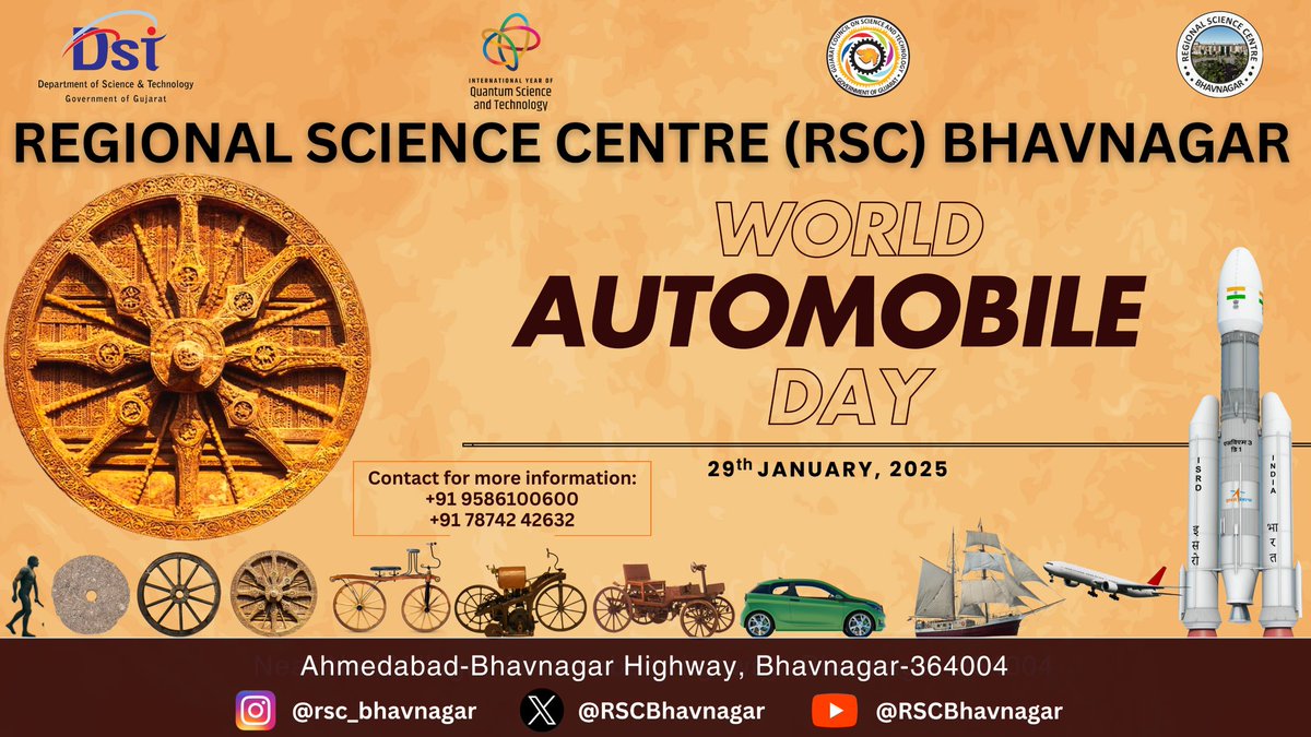 RSCBhavnagar's tweet photo. #WorldAutomobileDay honors #KarlBenz for patenting his first #motorwagon that could be sold. Today, @RSCBhavnagar, the future #engineers will explore the #Automobile #Gallery that honors the contribution of such #inventors and their #inventions and get inspired.
@PMOIndia https://t.co/4qvvLUfqth