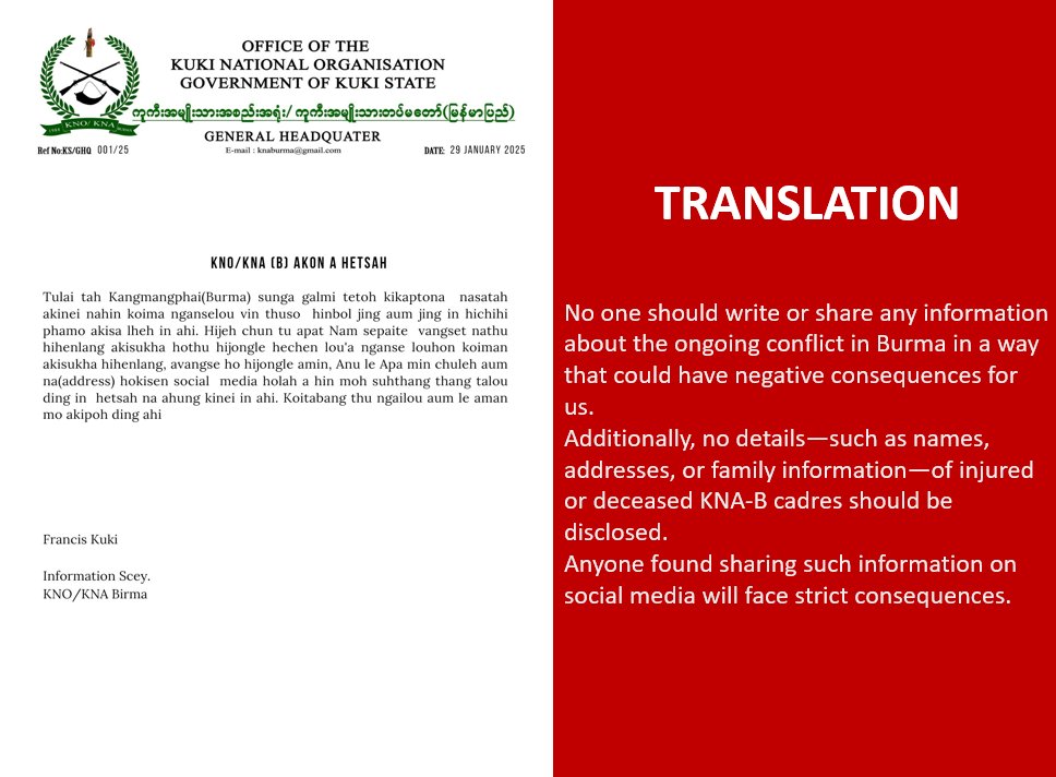 BREAKING | KNA-B attempts to conceals Its Transnational Terrorist Operations

Kuki National Army - Burma (KNA-B) is actively hiding the details of its injured and deceased cadres from Churachandpur to obscure its status as a transnational terrorist group operating across Manipur
