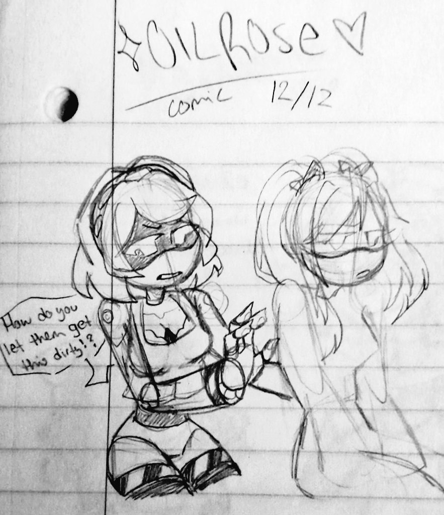 MuroDron_nsfw's tweet photo. I redraw this from someone else's, if I find their @ than I'll mention em! 
But creds to them♡♡♡

Have some old #oilrose art/comic ^^
(Sorry it's in such low quality, this is coming out of my notebook)
#oliroseart #murdrdrones #fanart https://t.co/zggheArQnw