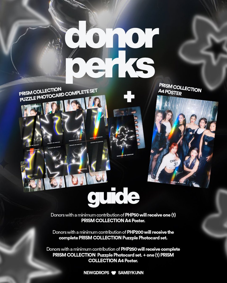 newGdrops's tweet image. BINIverse: The World Tour fan support by @newGdrops &amp;amp; @sambykunn 

BINI Prism Collection Holographic Puzzle Photocards

⤷ like and rt
⤷ follow
⤷ show proof on the day
⤷ time &amp;amp; loc tba

♡strictly 1:1 (limited qty)
♡open for limited trades (DM)
♡donors? Go! Send a DM for…