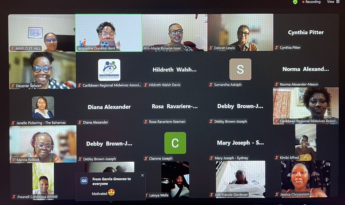 What a privilege to contribute at the Caribbean Midwives Association Maternal Health webinar. Joining 450 midwives to share and learn was an incredible experience, even at 1a.m CET. Thankyou for the invitation Madam President.