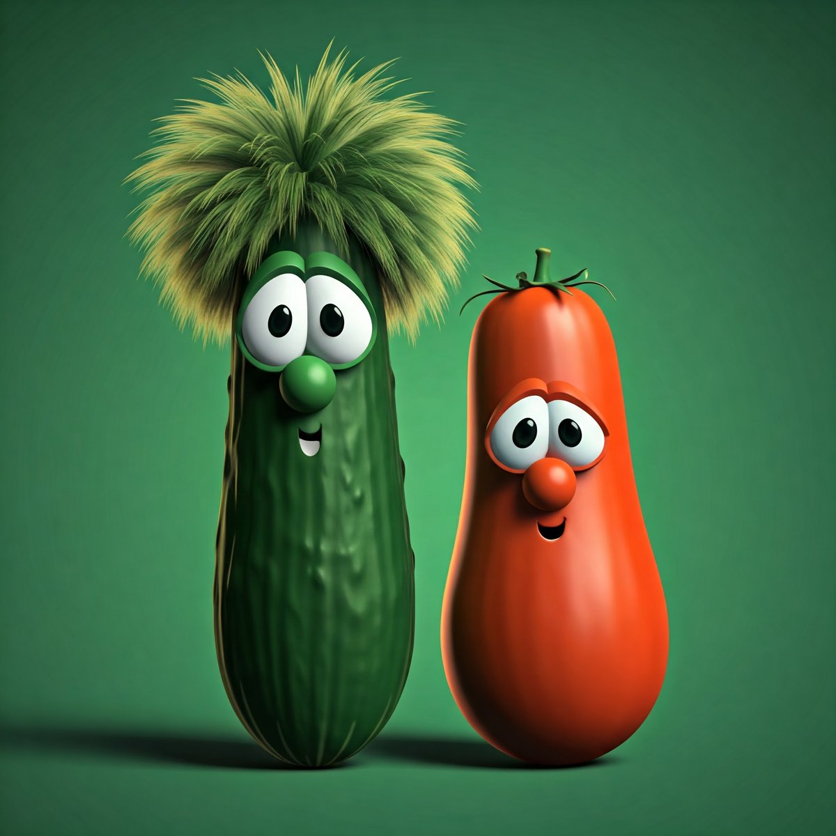 jfishjosh's tweet photo. Cursed AI writing new Veggietales storylines... not sure what happened to Bob. Any thoughts @philvischer ? https://t.co/EA4Msy618z