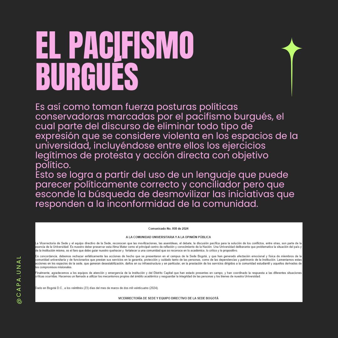 CAPAUNAL's tweet photo. Del infantilismo en el uso de la violencia y el pacifismo burgués 🚩 
¿Cómo abordar la acción directa en el repertorio del movimiento estudiantil? https://t.co/ENpZXTJczk
