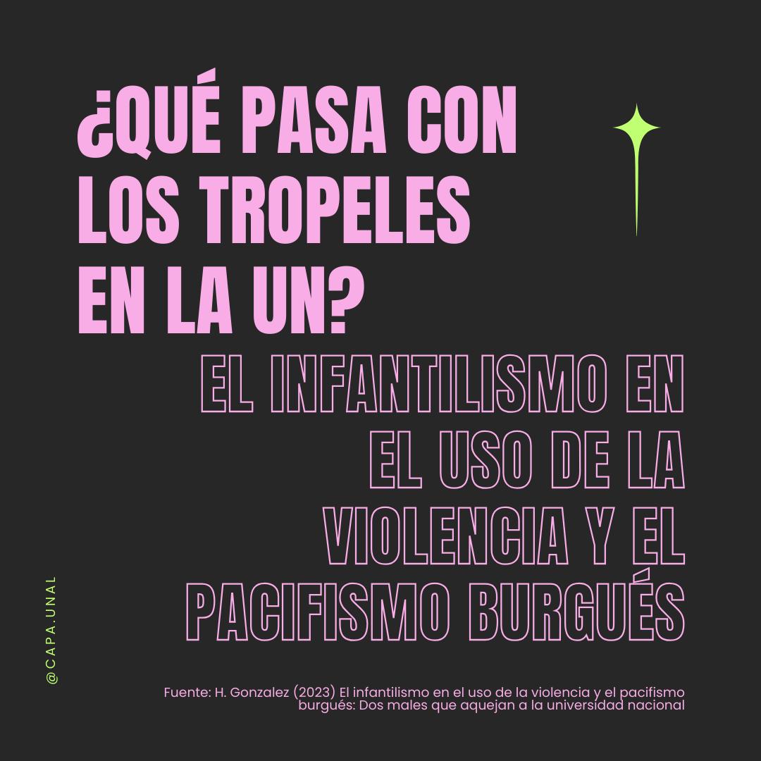 CAPAUNAL's tweet photo. Del infantilismo en el uso de la violencia y el pacifismo burgués 🚩 
¿Cómo abordar la acción directa en el repertorio del movimiento estudiantil? https://t.co/ENpZXTJczk