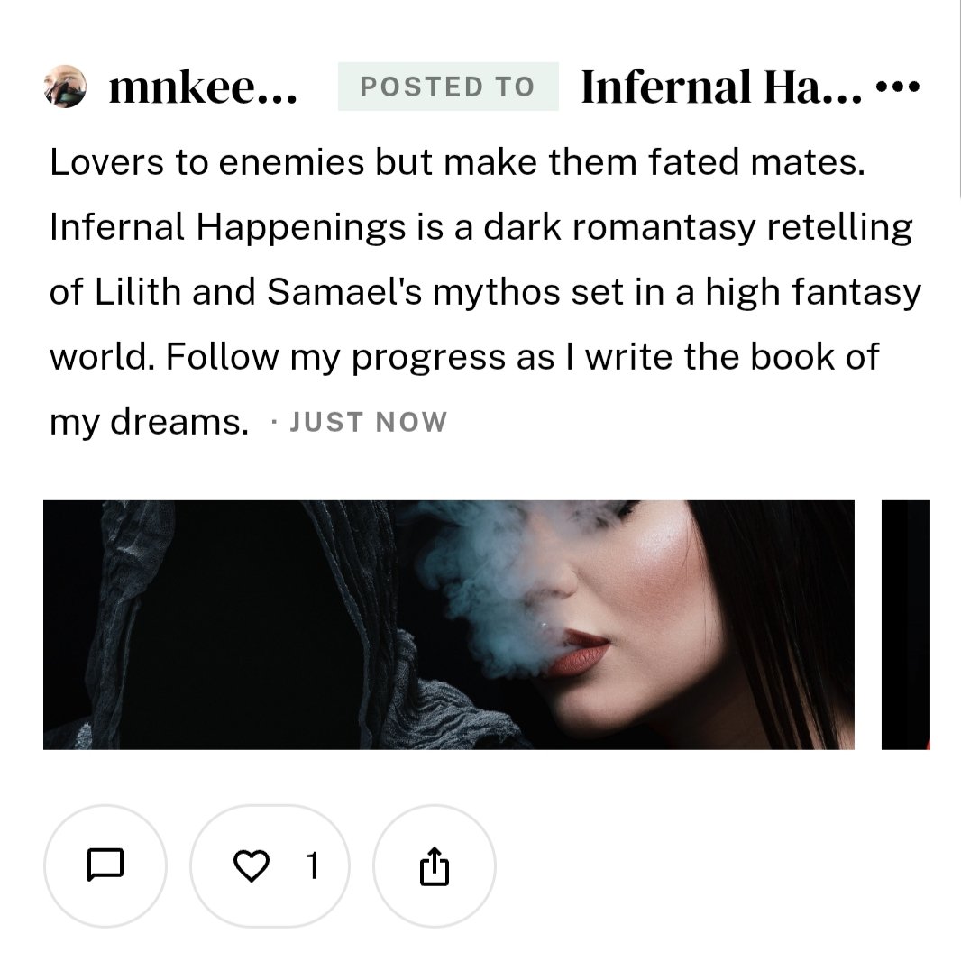 I'm on the #TOMEapp now. Come check me out and follow my progress on my #WIP.