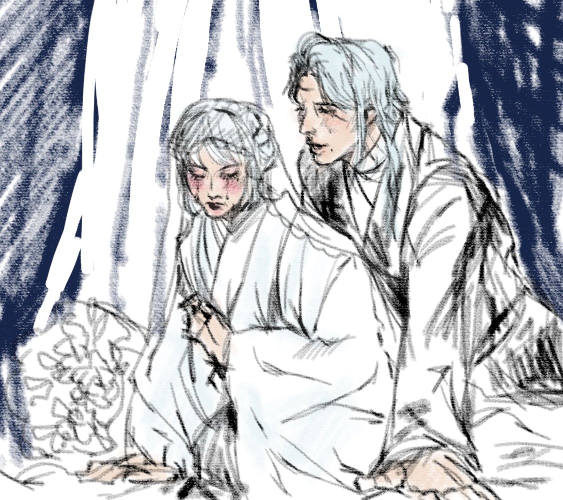 MomokoNikki's tweet photo. 3 years ago, I drew a picture with Ayaka and Ayato, calling it a "marriage of convenience." That the older brother marries his sister for political reasons, etc. I still like this idea...

#GenshinImpact #Ayato #Ayaka https://t.co/RixH0tJ7Da