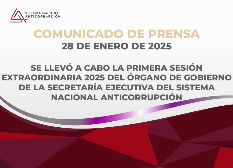 SESNAOficial's tweet photo. Te invitamos a conocer el Comunicado de la Primera Sesión Extraordinaria 2025 del Órgano de Gobierno de la #SESNA, celebrada hoy 28 de enero.

https://t.co/hEROPX54sS

@ASF_Mexico @BuenGobierno_mx @CJF_Mx @ComiteCPC @FGRMexico @TFJAMexico https://t.co/8oAoodhCC2
