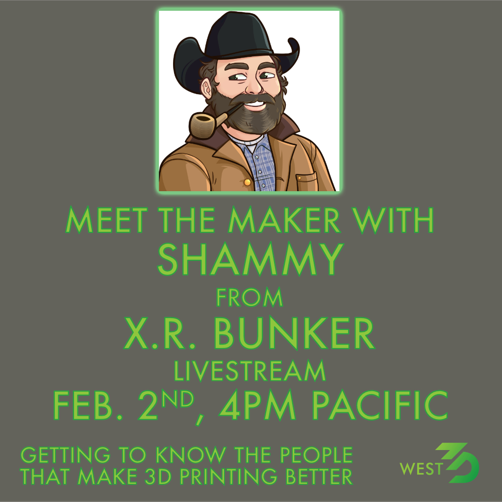 West3DPrinting's tweet photo. Join us this Sunday at 4pm Pacific to talk with Shammy, owner of X.R. Bunker. He supplies the Voron community with lots of open source PCBs as well as some helpful parts of his own design. Bring your questions, be ready for trivia and having a good time! https://t.co/tn702BNged https://t.co/hTBeY8zv2A