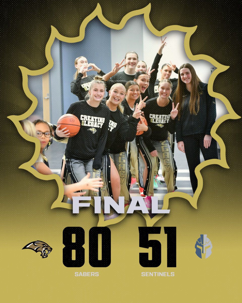LEGACYGBB's tweet photo. ๐ฅ FINAL ๐ฅ
The Sabers invade Minot North and dismantle the Sentinels, led by Marlee Falcon who tied a school record with 8 three pointers.
Sabers - 80
Sentinels -51
#CreatingOurLegacy https://t.co/tdanE5NEPF