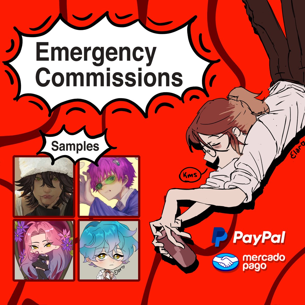 e_la_r's tweet image. EMERGENCY COMMISSIONS
My phone was stolen 2 days ago and I need to raise money to buy a new one. It is an essential tool for my work and my life.
If you are interested please send me a DM.
TOS: elar-art.carrd.co #emergencycommissions #commissionsopen #artistsupport