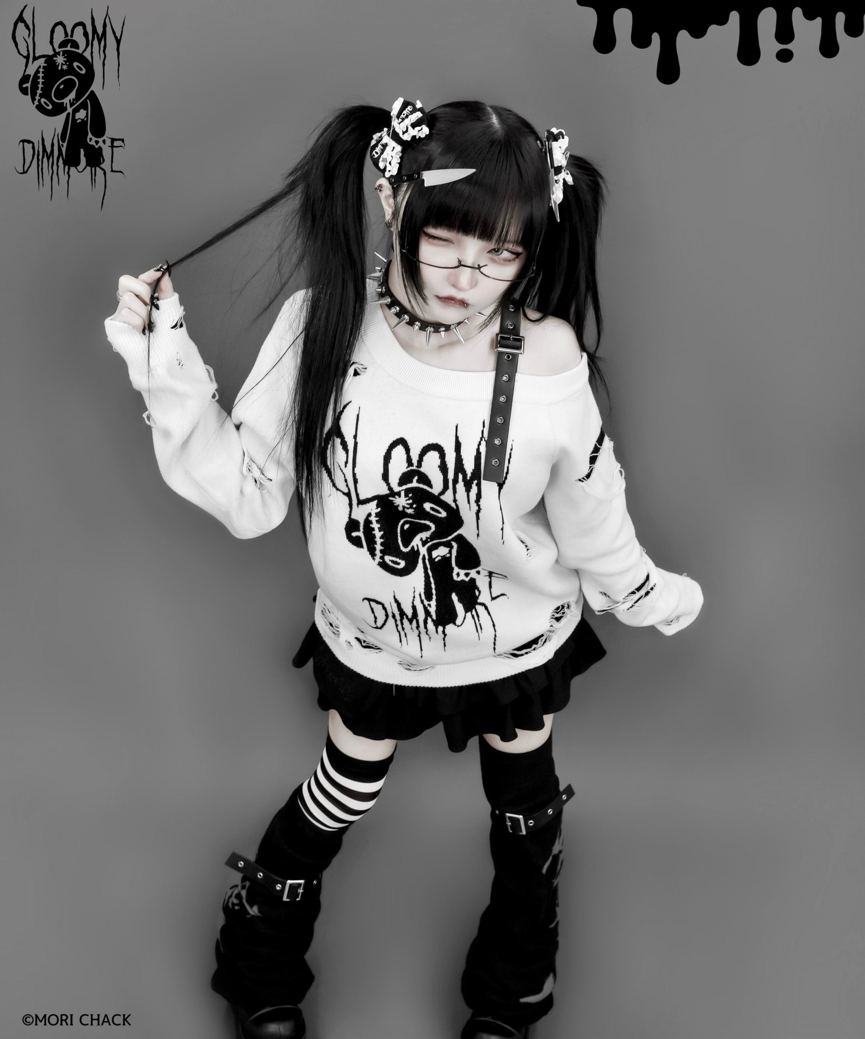GLOOMY×DimMoire】グルーミー 泥臭 ボアパーカー【Black】 GLOOMY×DimMoire】グルーミー 泥臭 ボアパーカー【Black】