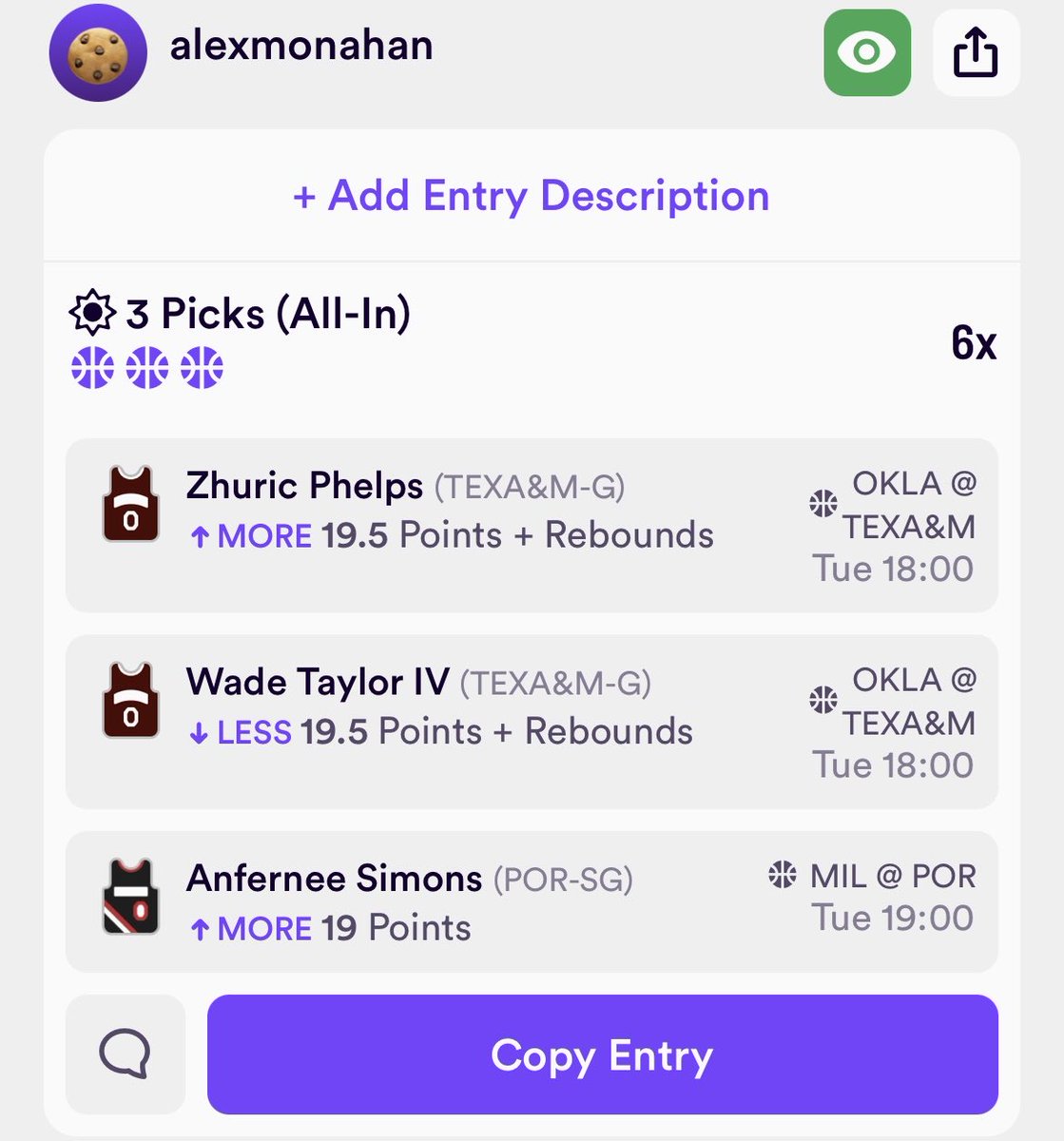 EVBettors's tweet photo. Late Night NBA/CBB Parlay 🧘‍♂️

$100 to somebody who LIKES this tweet if we hit 🫡 https://t.co/cksGvV3oGP