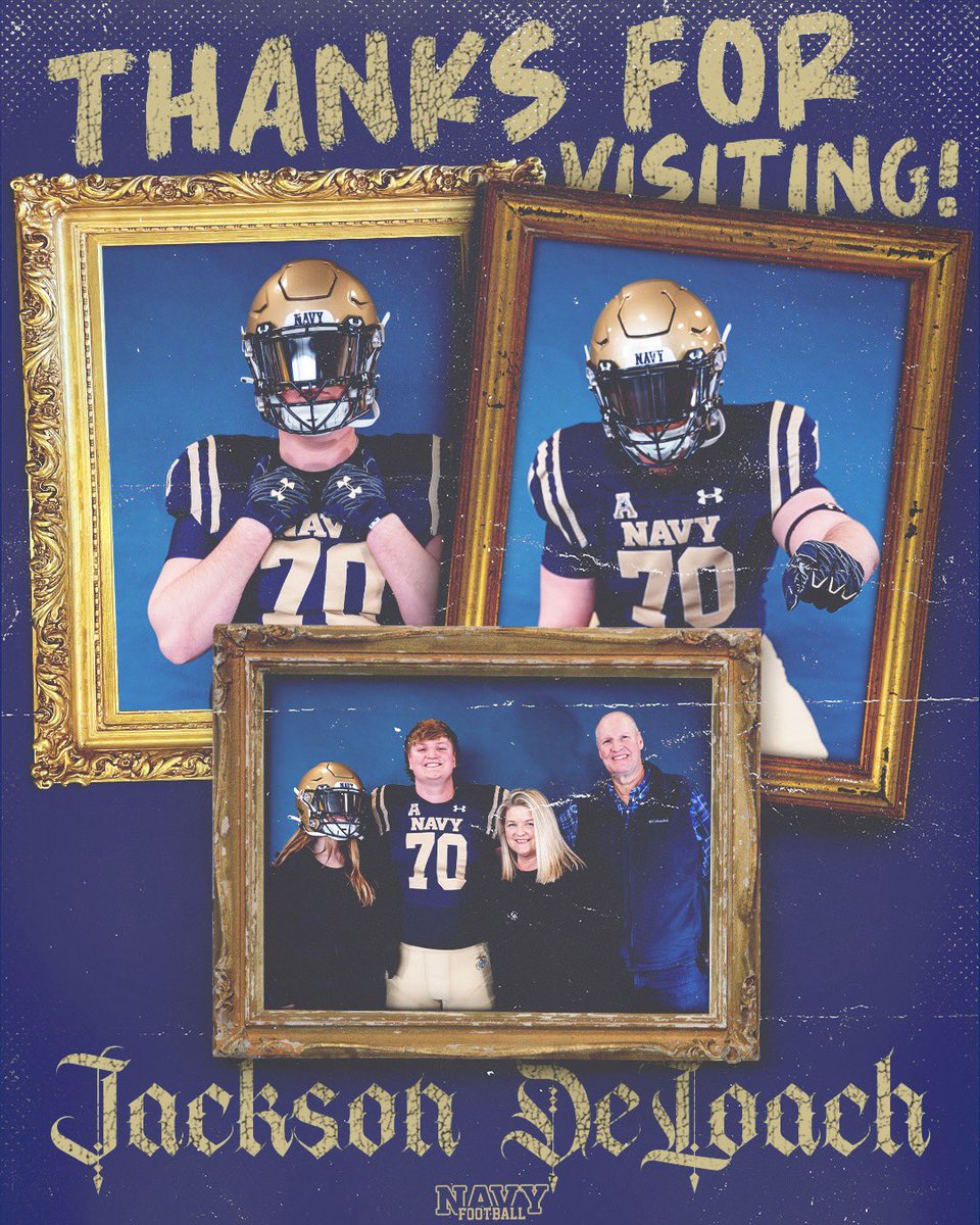 Jackson DeLoach (@jacksondeloach1) on Twitter photo Thank you <a href="/NavyFB/">Navy Football</a> for a great weekend! I am so excited to become a part of the brotherhood! Can’t wait to be back! ⚓️🐐 #GoNavy #RollGoats <a href="/Jay_Guillermo57/">Coach Jay Guillermo</a> <a href="/Drew_Cronic/">Coach Cronic @ Navy</a> <a href="/_CoachNew/">🇺🇸 Brian Newberry ⚓️</a> <a href="/DannyPayneNavy/">Danny Payne</a> <a href="/CourtneyWeiner2/">Courtney Weiner</a> <a href="/NavyFBrecruit/">Navy Football Recruiting</a> <a href="/LambertFtBall/">Lambert Football</a> <a href="/Vogel_LambertFB/">Dale Vogel</a> <a href="/mtbeach29/">Marc Beach</a> Thank you <a href="/NavyFB/">Navy Football</a> for a great weekend! I am so excited to become a part of the brotherhood! Can’t wait to be back! ⚓️🐐 #GoNavy #RollGoats <a href="/Jay_Guillermo57/">Coach Jay Guillermo</a> <a href="/Drew_Cronic/">Coach Cronic @ Navy</a> <a href="/_CoachNew/">🇺🇸 Brian Newberry ⚓️</a> <a href="/DannyPayneNavy/">Danny Payne</a> <a href="/CourtneyWeiner2/">Courtney Weiner</a> <a href="/NavyFBrecruit/">Navy Football Recruiting</a> <a href="/LambertFtBall/">Lambert Football</a> <a href="/Vogel_LambertFB/">Dale Vogel</a> <a href="/mtbeach29/">Marc Beach</a>