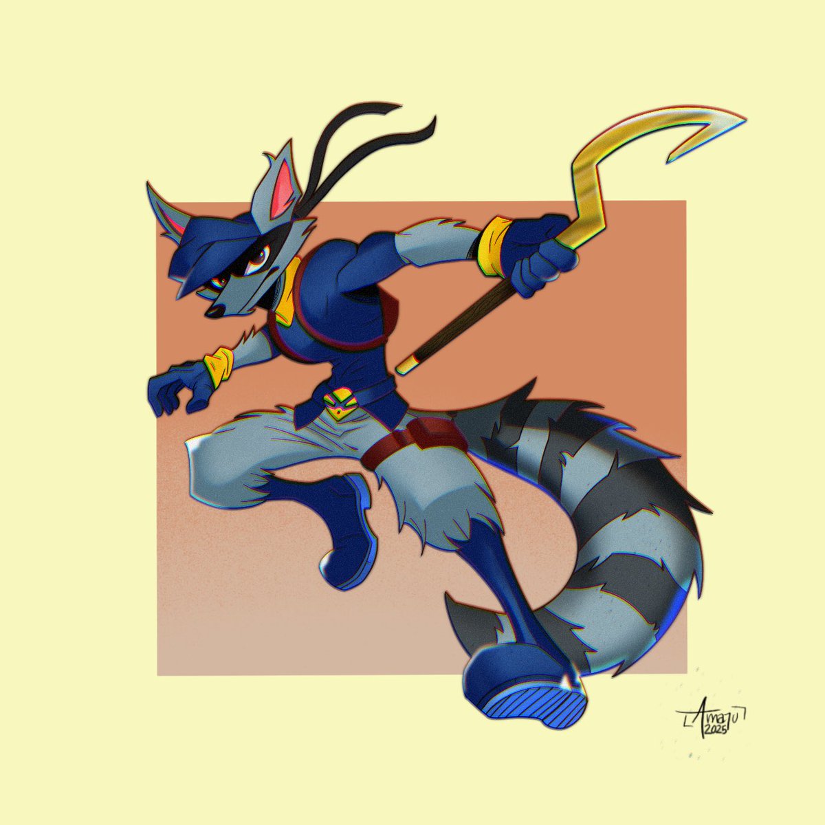 a very stylized sly cooper ☺️

going back into hiding now
