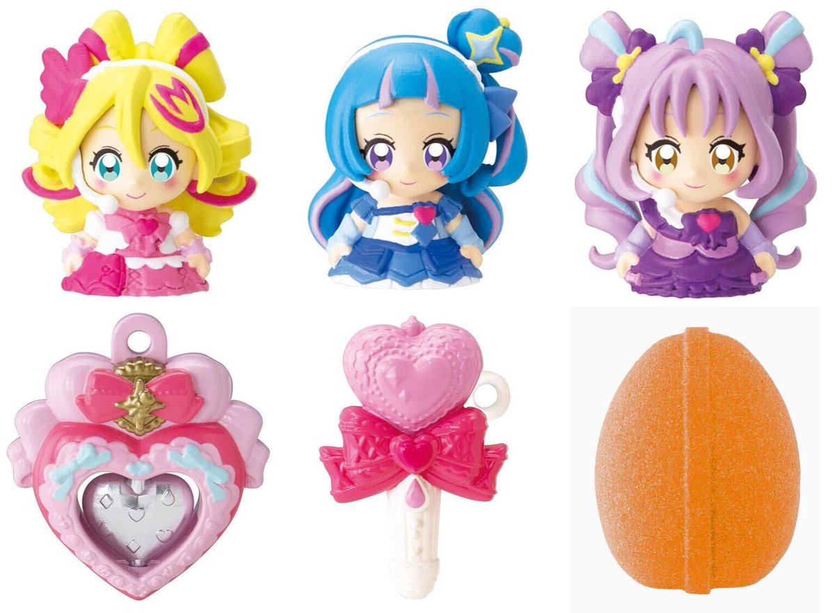 てのひらにのせるとうたう♪なく!!ゆびのりピピ花組12体セット（たまごケース入） びっくらたまご キミとアイドルプリキュア♪ プリキュアおすわり