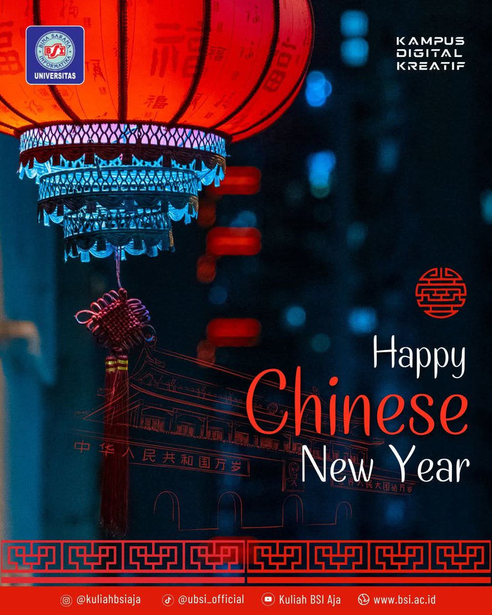 Happy Chinese New Year 2025🎉🎉

Semoga tahun ular kayu dapat membawa kebahagiaan, kesehatan, dan keberuntungan bagi kita semua.

Gong Xi Fa Cai🏮🎊

Kuliah...? BSI Aja !!

#kuliahbsiaja #ubsi #universitasbinasaranainformatika #imlek #gongxifacai