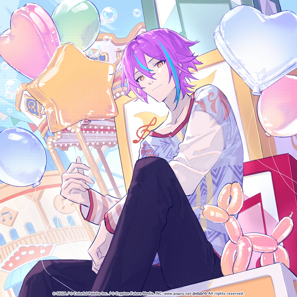 Rui's creativity knows no bounds, especially when it comes to his hobby!

His ability to transform simple balloons into breathtaking art is truly inspiring.

What balloon design should he make next? 🎈

🎨: mao (<a href="/expuella/">mao</a> )

#ColorfulStageActivities