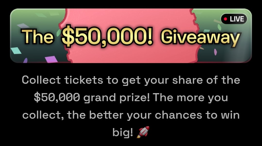 Clickdoublexx's tweet photo. Collect tickets to get your share of the $50,000 grand prize! The more you collect, the better your chances to : +ALT big 
#Dropee #Giveaway #Airdrop #FreeSpins #TON https://t.co/V6Vn68xSwS