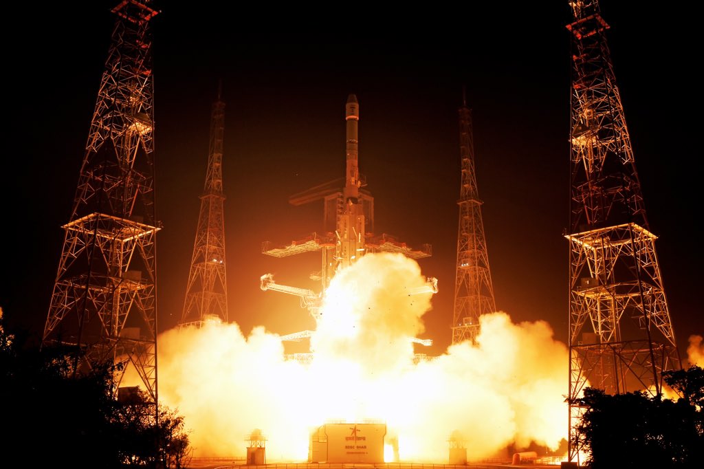 stunning visuals from the GSLV-F15/NVS-02 launch (Image Source: ISRO X)