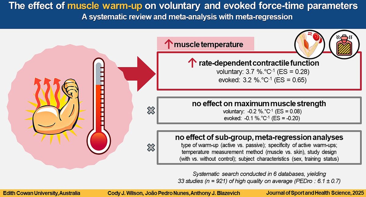 The effect of muscle warm-up on voluntary and evoked force-time parameters: A systematic review and meta-analysis with meta-regression

sciencedirect.com/science/articl…