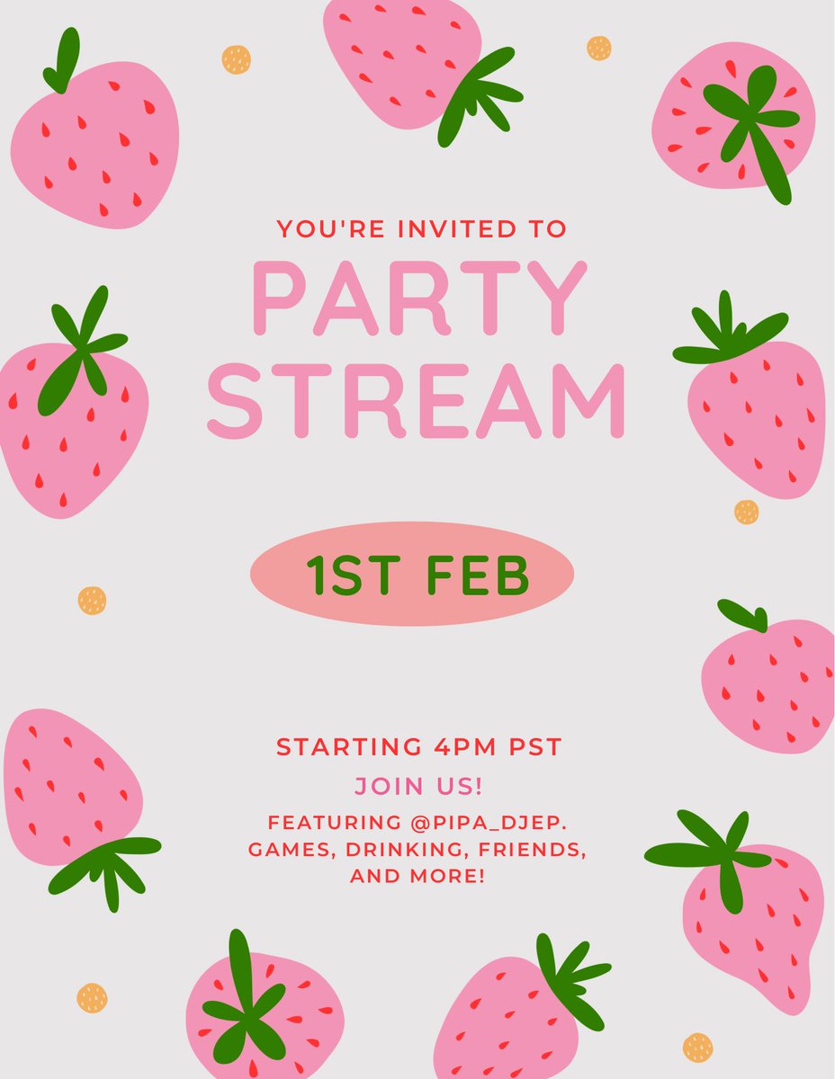 WickedGeekz's tweet photo. ⭐️reposting⭐️

come join us this Saturday Feb 1st @ 4:00pm PST to run some games for @Pipa_DJEP ‘s birthday! you can drink or just chill and have fun. everyone is welcome, all we ask is that you keep it respectful! 🎉🥳🤍 https://t.co/UFDm9svVSM