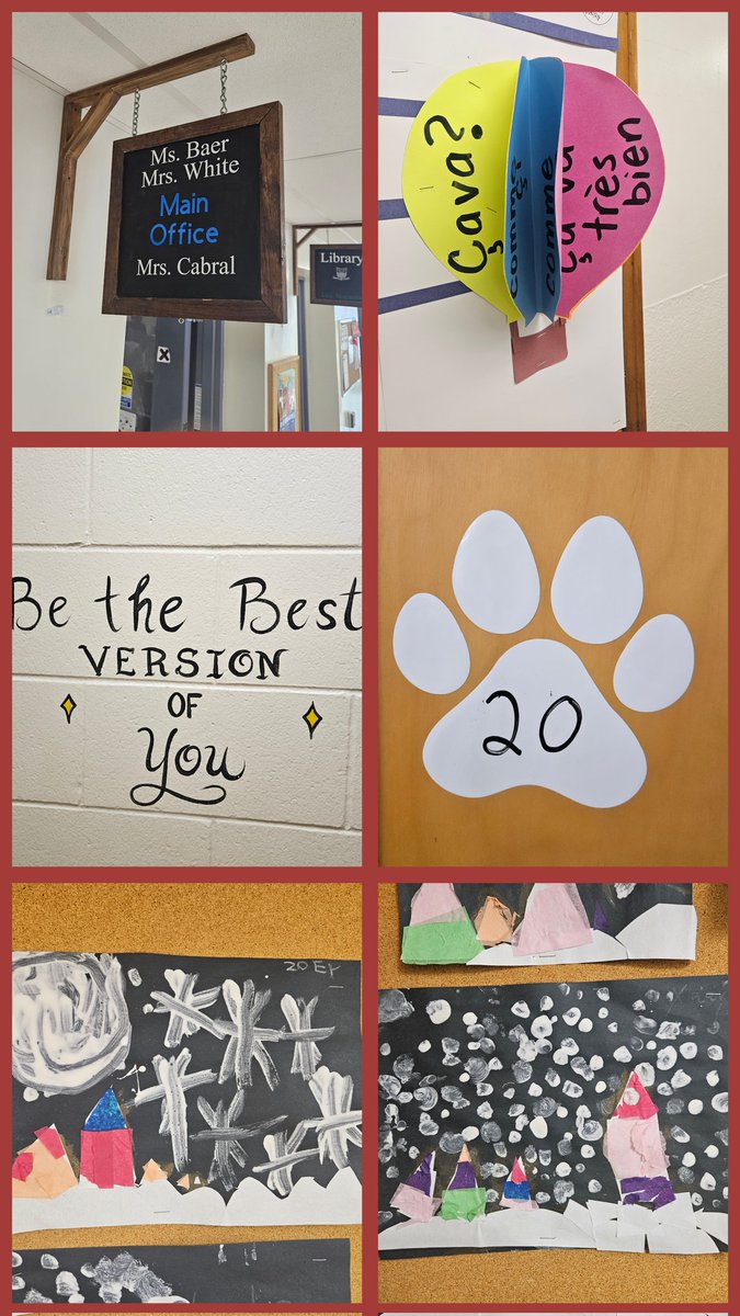 Inspiring to see the rich  Math learning at Coach's Corner in Gr. 6 at Coronation School last week. Thank you for the warm welcome Principal Baer (looking classy 👌) and VP White. Supt Chatha &amp; I loved the welcome sign. 😃 Go Cool Cats! ❤️