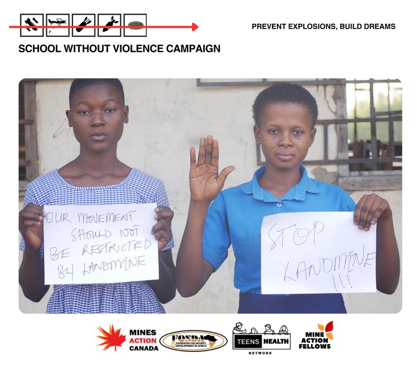 Students at Chiana SHS didn’t just learn about landmines and cluster munitions, they explored ways to prevent their impact in Ghana. From raising awareness in their schools to educating their communities, they are taking action to create a safer future!