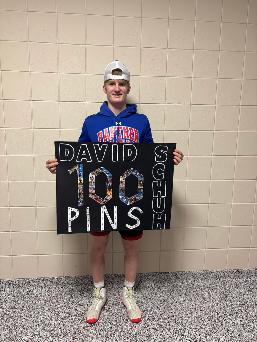 Congrats to David Schuh on getting his 100th career pin tonight at Redwood Falls