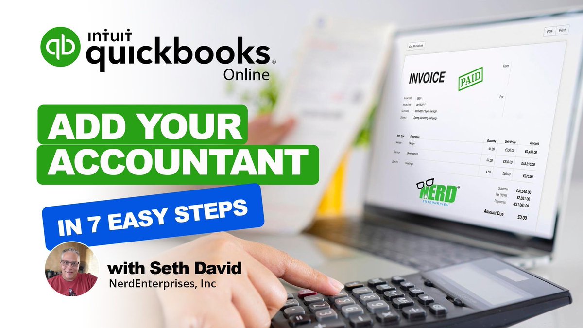 nerdenterprises's tweet image. Avoid Repeating Yourself: Share This #QuickBooksOnline Video with New Clients #Accountants @IntuitAccts nerdyurl.com/add-accountant